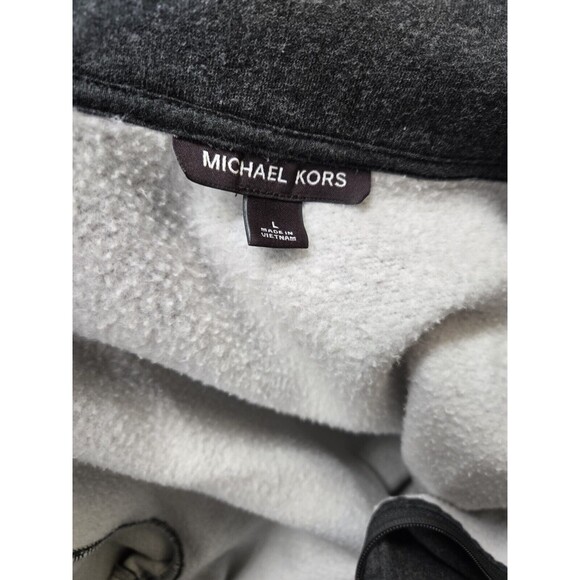 Michael Kors Fleece Full Zip Hoodie Jacket Men Size Large Sz L Gray Ash - Picture 9 of 9